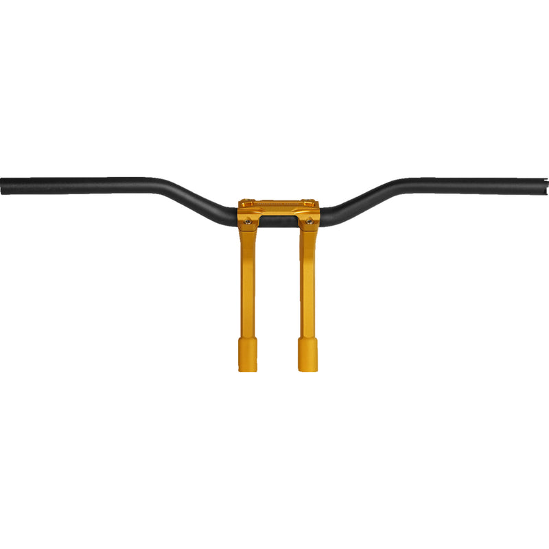 PERFORMANCE MACHINE (PM) 0602-1488 0208-2195M-SMG Phatbar & Riser Kit - Handlebar Assembly - Internal Wiring - Gold Ops