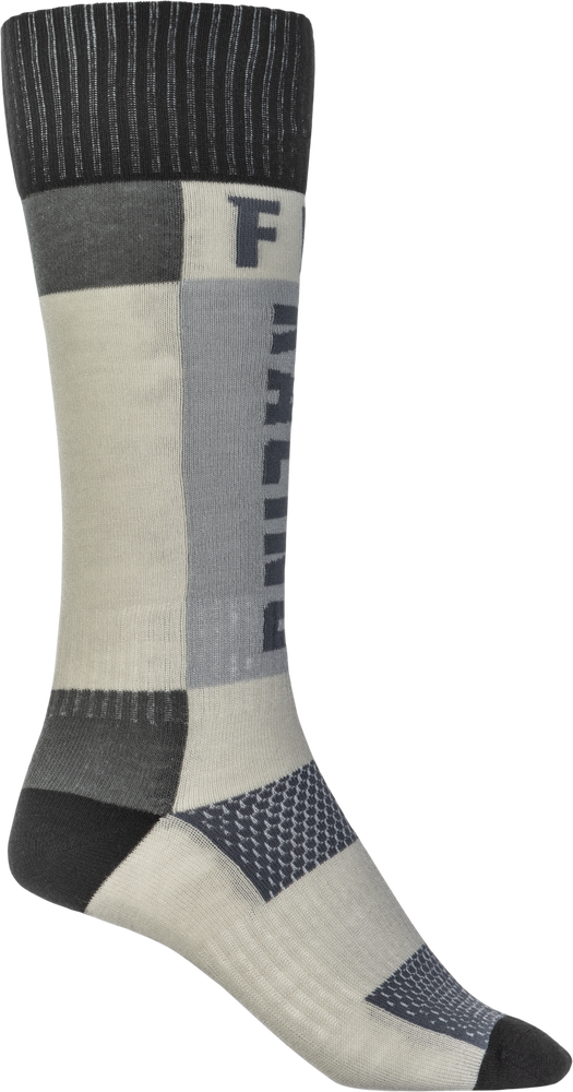 Fly Racing MX Socks Thick Grey Black LG XL