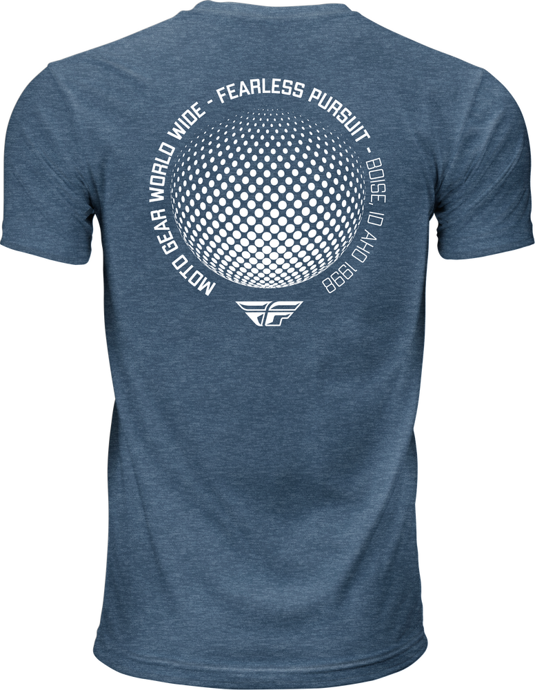 Fly Racing 354-0408L 354-0408L FLY WORLDWIDE TEE BLUE LG