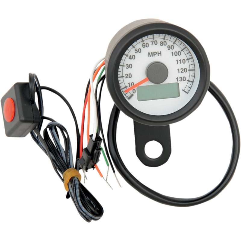 Drag Specialties Programmable Mini Electronic Speedometer Gauge For Harley Motorcycles 1986-2003