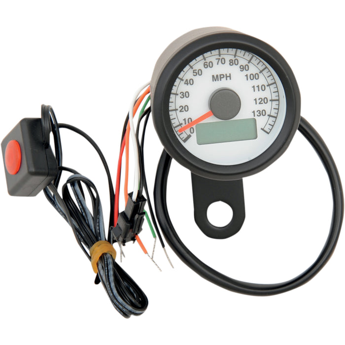 DRAG SPECIALTIES Programmable Mini Electronic Speedometer with Odometer/Tripmeter