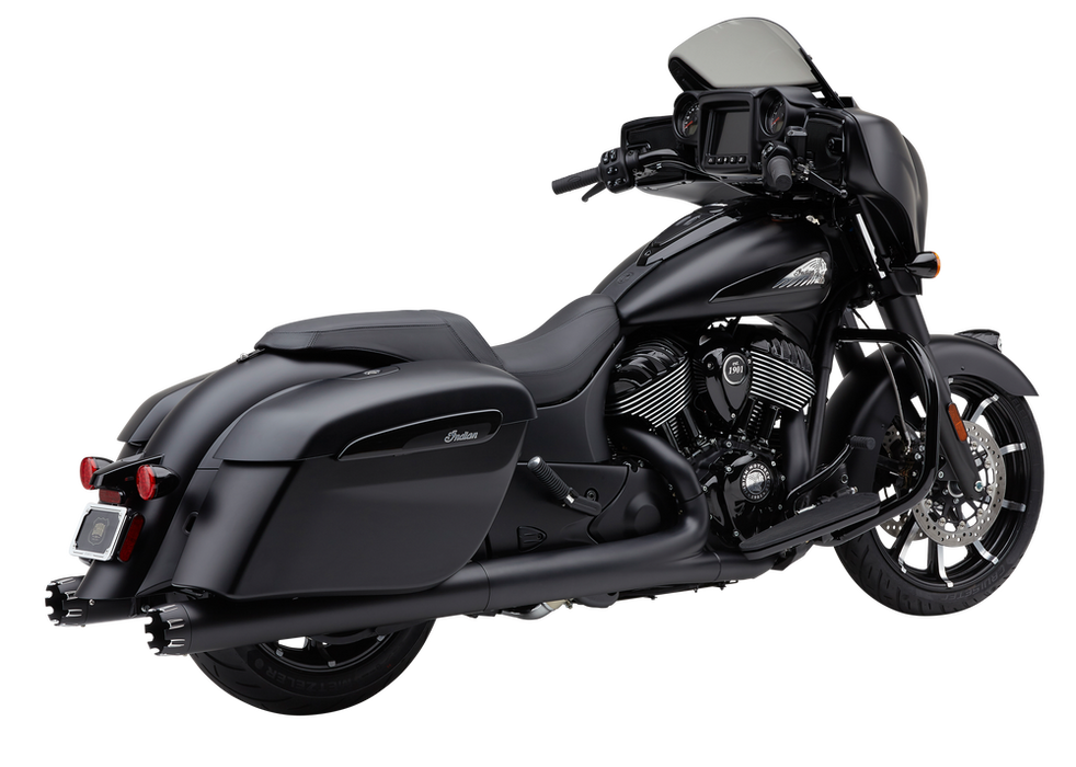 Cobra 82-96400 5206B 4" NH DUAL CUT SLIP-ONS BLACK INDIAN GEN-1 BAG