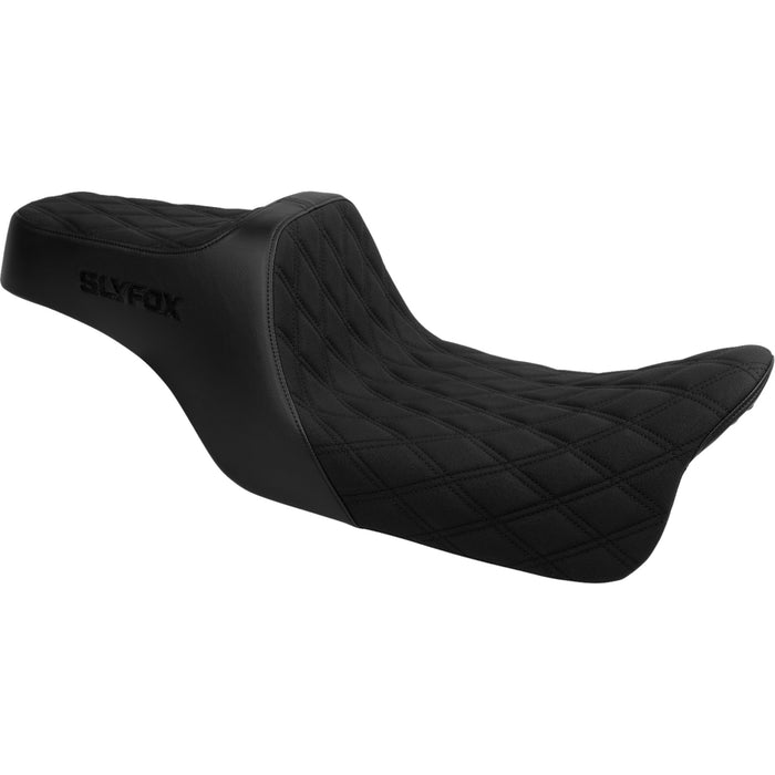 SLYFOX 0801-2152 4710C-SlyFox High Noon Seat double diamond - black logo - black stitch - flh/flt '08-'25
