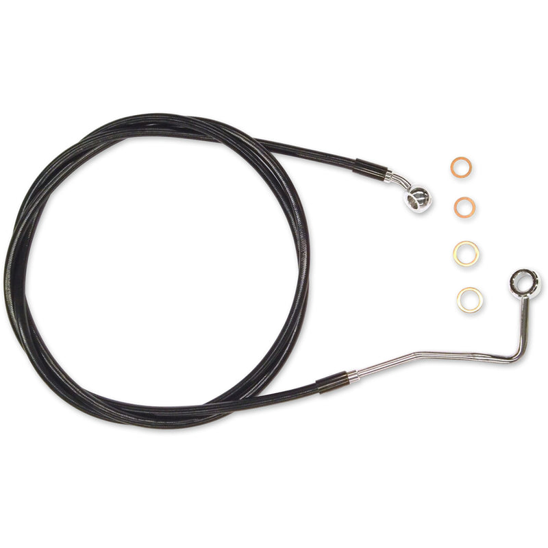 Magnum Shielding XR Stainless Upper Brake Line Black For Harley Touring 2014-2024