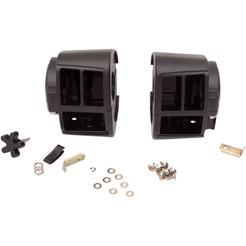 Drag Specialties Handlebar Switch Housing Kit Matte Black For Harley Motorcycles 1982-1995
