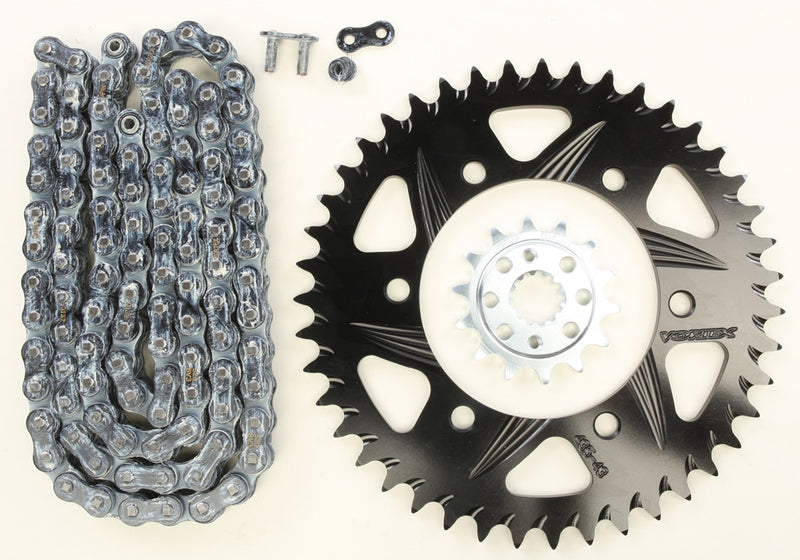 Vortex Sprocket Chain Kit Steel Aluminum 14/43T Black SX3 520-106L Black - CK4257 Kawasaki Ninja 300R 2014-2017