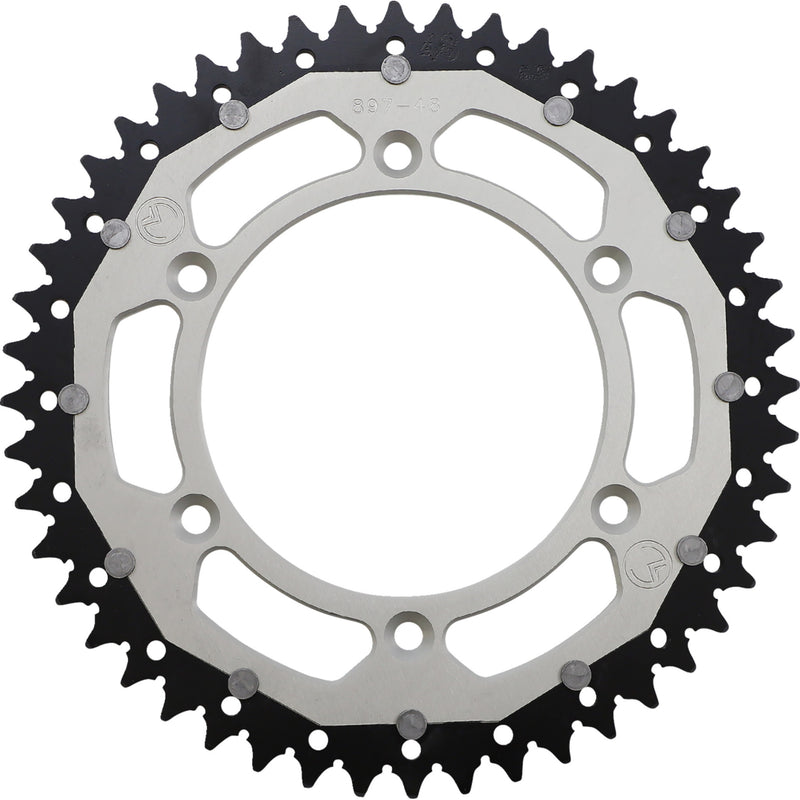 Moose Offroad Dual Sprocket 48 Tooth Silver Gas Husqvarna Husaberg - 1210-897-48-11X Husqvarna Dirt Bikes 2014-2025