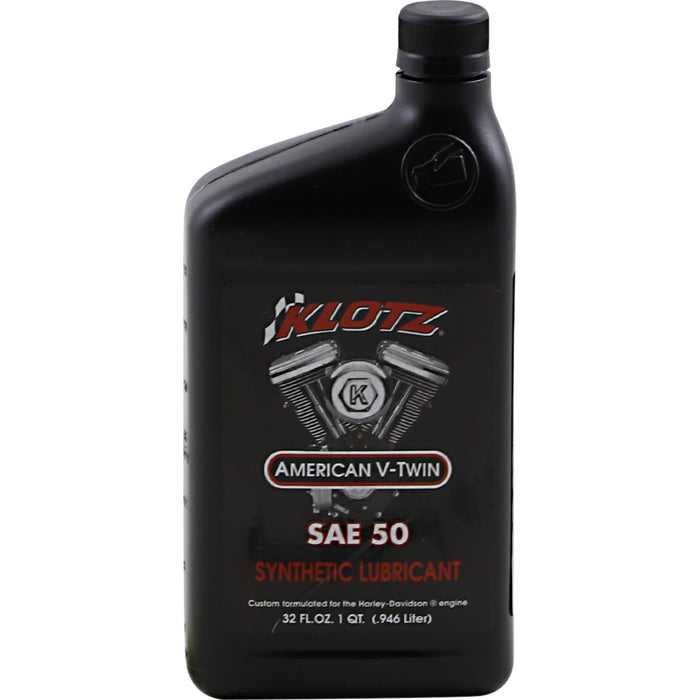 KLOTZ OIL KH-50 KH-50 V-Twin Synthetic Straight Weight Motor Oil V Twin Synthetic Oil - 50W - 1 U.S. quart