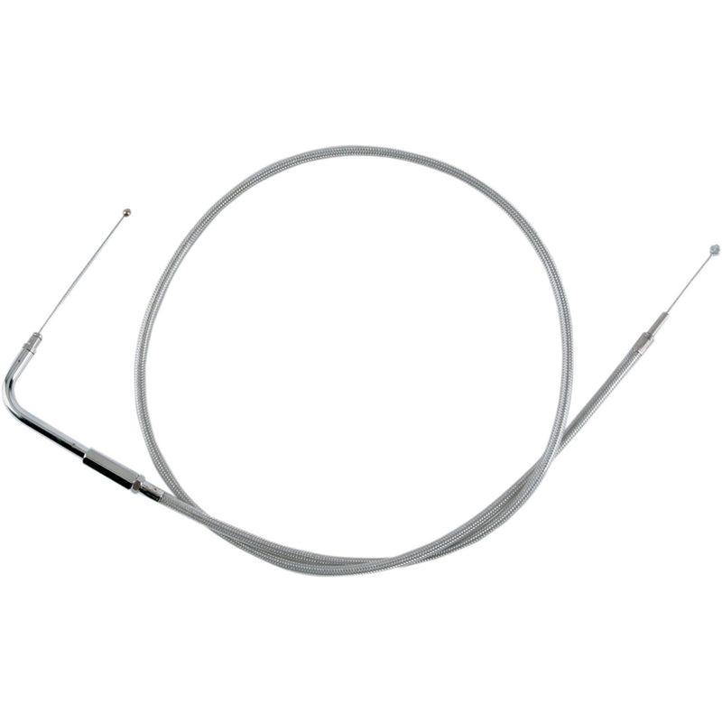Drag Specialties Stainless Braided Throttle Cable 42-1/2" For Harley Road King 1996-2001