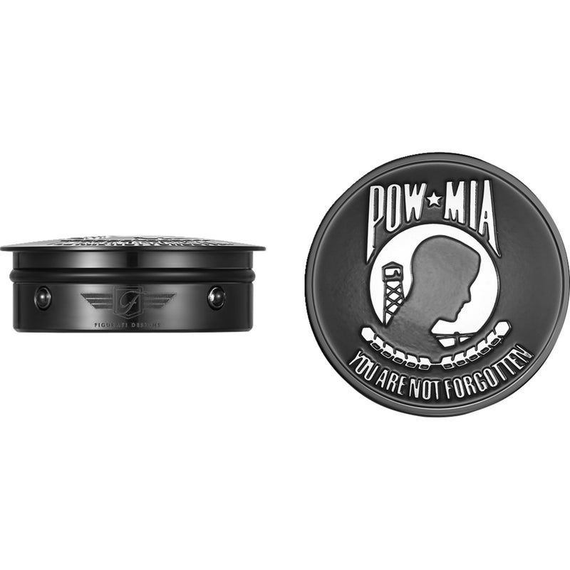 Figurati Designs Cover - FD55-POW-BLK For Harley Motorcycles 1980-2026