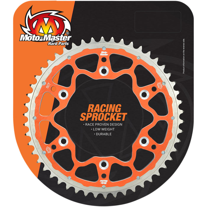 MOTO-MASTER 1211-2250 620073550 Fusion Series Dual Ring Rear Sprocket 50 tooth - orange