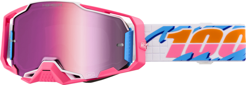 100% 610-5386 50003-10022 ARMEGA HIPER GOGGLE LEFREAK HIPER PINK MIRROR LENS