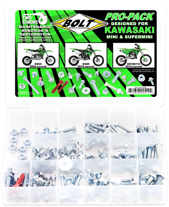 Bolt 020-00153 KXPP-MINIS PROPACK KAWASAKI MINI 2 STK KAW KX65/85/100/112