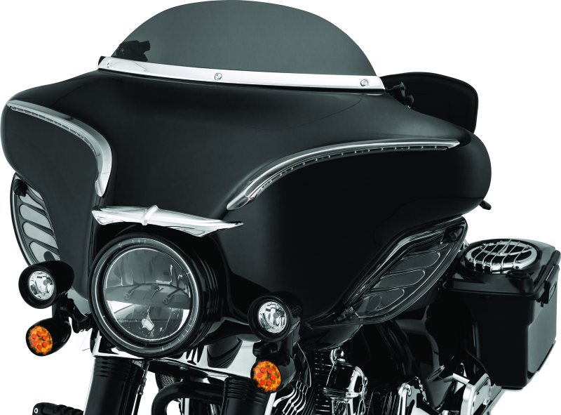Kuryakyn 1310 Smooth Windshield Trim 96-13 Touring Chrome - User 1