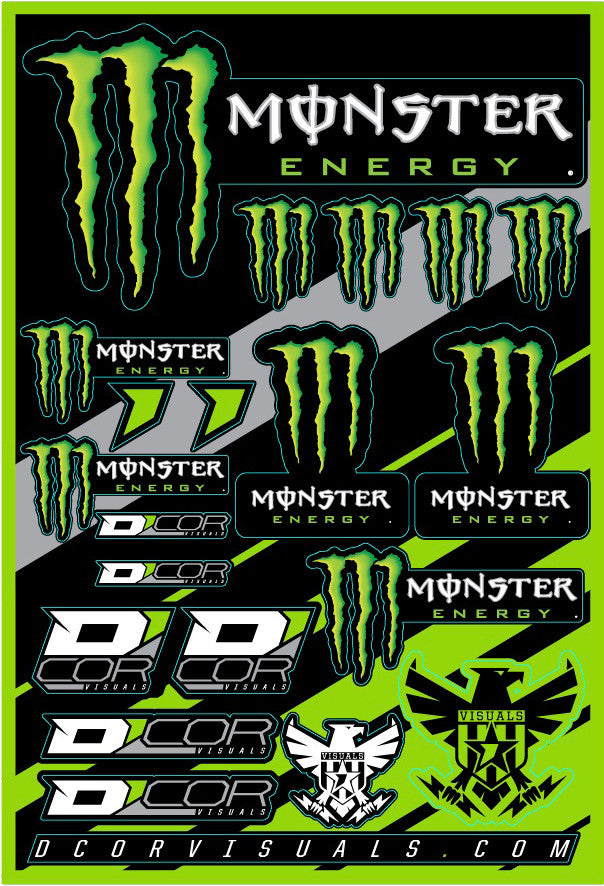 D'cor Visuals D-Cor Monster Energy Decal Sheet - 40-90-102