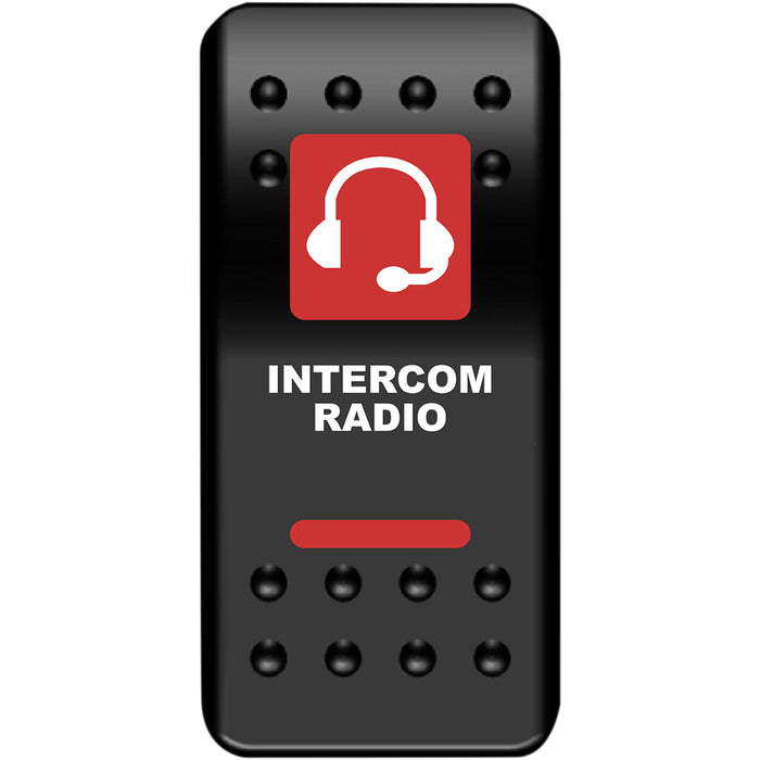MOOSE OFFROAD 2106-0485 COM-PWR-R Rocker Switch intercom - red