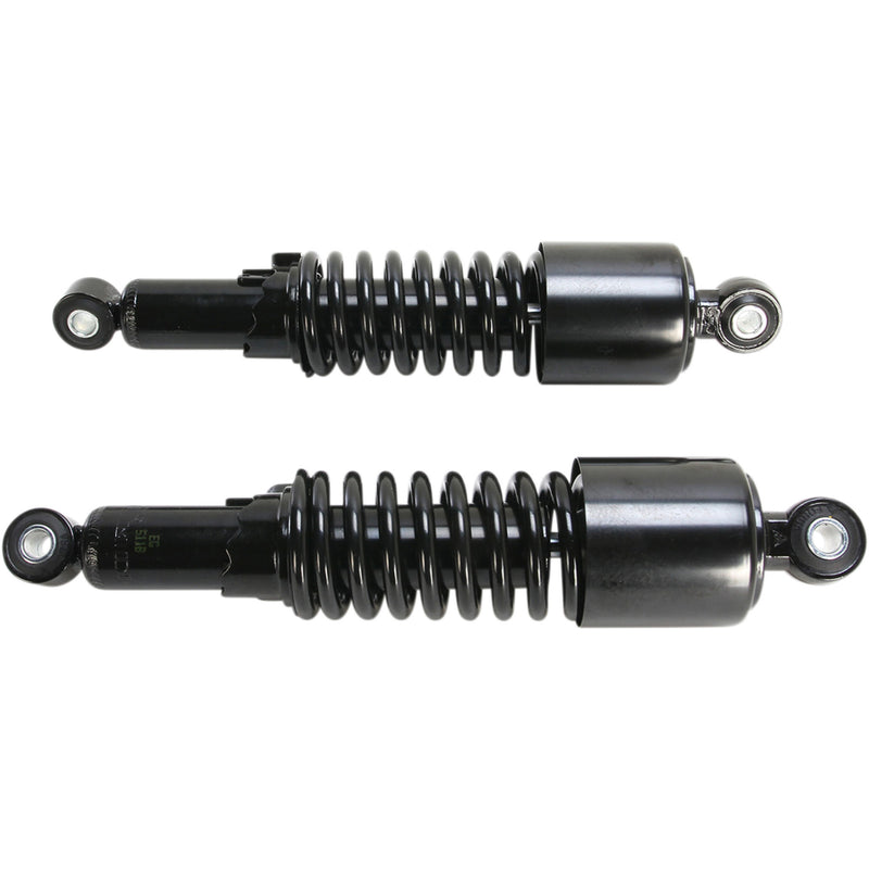 EMGO 1310-1212 17-05693B Custom Shorty Shocks with shroud - black body/black spring finish - eye lowering