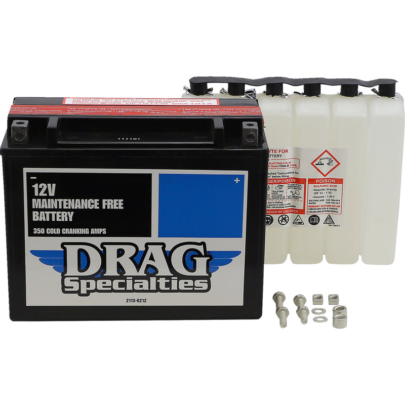 Drag Specialties YTX Battery - 2113-0212 For Harley Touring 1980-1996