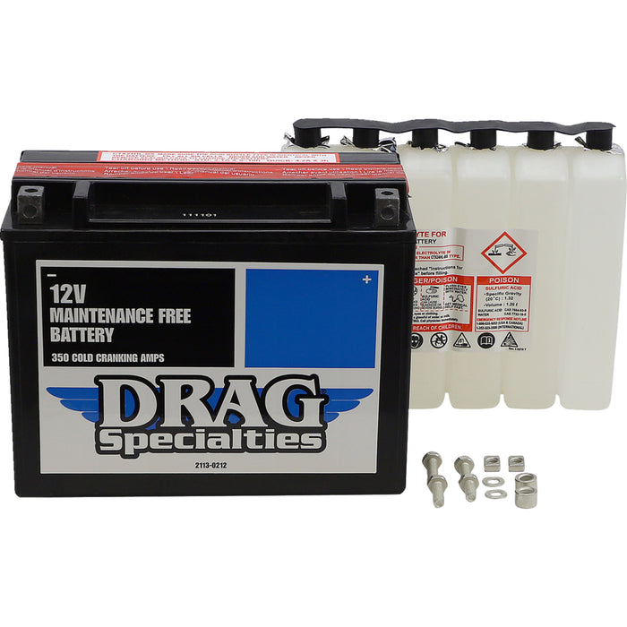 DRAG SPECIALTIES 2113-0212 AGM Maintenance-Free Battery AGM Battery - YTX24HLBS