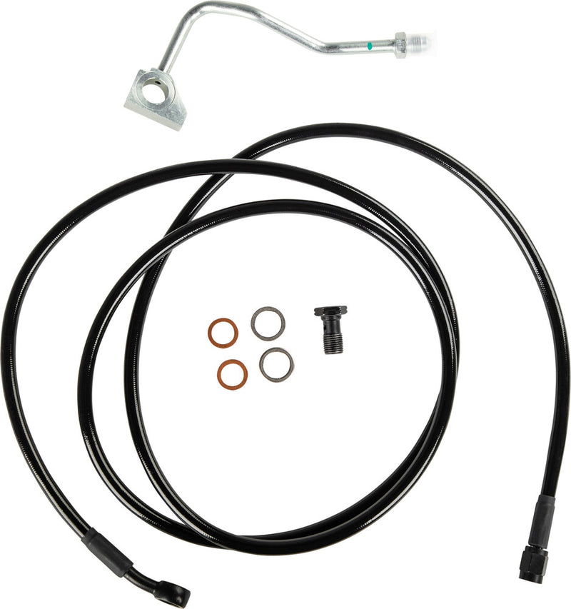 Goodridge Premium ABS Brakeline Kit Black +4 ALL FLH FLT EXC Flrtx S 14 - HD0127-1FPBK+4 For Harley Touring 2014-2023