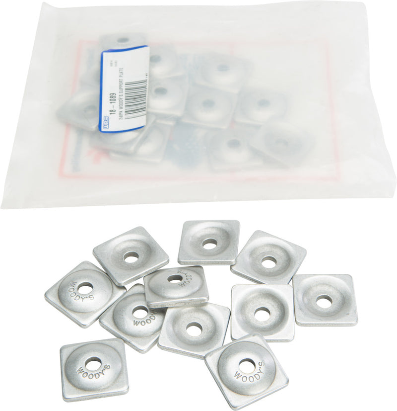 Woody's 18-1089 ASW-3725 DIGGER SUPPORT PLATES SQUARE ALUM. 1/4" 24/PK