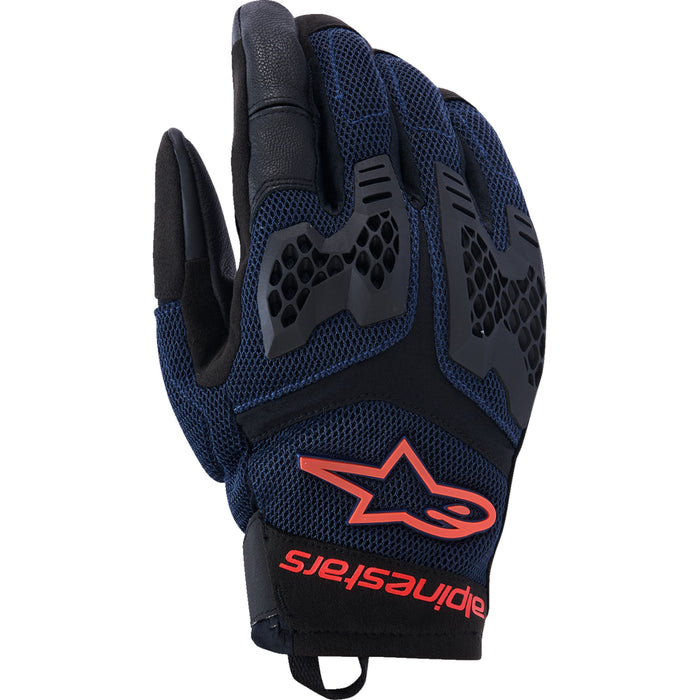 ALPINESTARS Manti Air Gloves Deep - Blue/Fluo Red/Asphalt