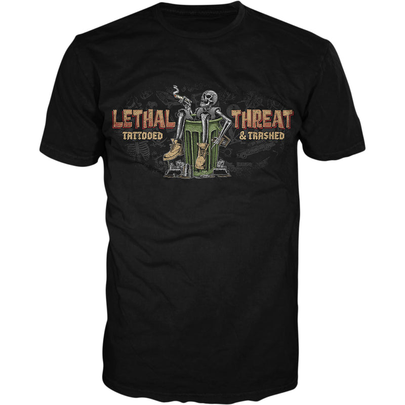 LETHAL THREAT 3030-21523 LT20892L Tattooed & Trashed T-Shirt black - large