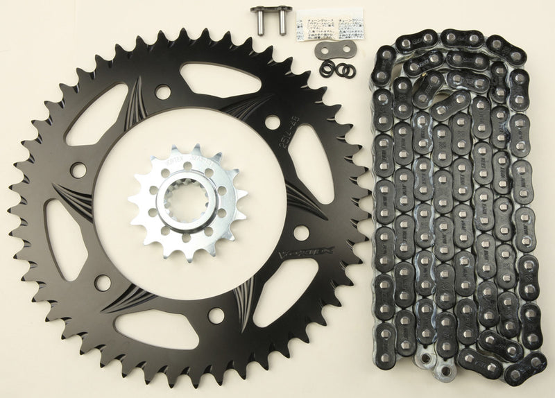 Vortex Sprocket Chain Kit Steel Aluminum 15/48T Black RX3 520-108L Black - CK6339 Honda CBR600F F4I / CBR600F4i 2001-2006