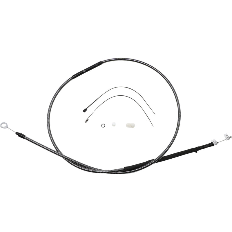 Magnum Shielding High-Efficiency Polished Karbonfibr Clutch Cable /16" - 722816 For Harley Motorcycles 2006-2024