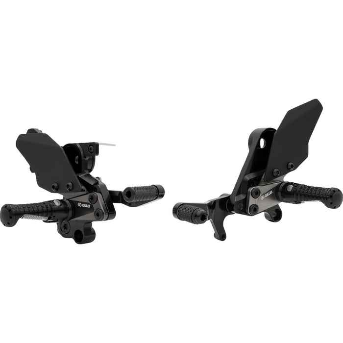 GILLES TOOLING 1623-0230 AS31-S09-B Adjustable Rearset as31gt - black - suzuki