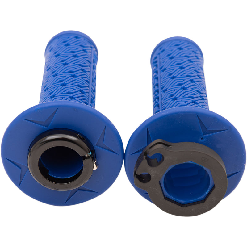 MOOSE OFFROAD 0630-2537 B36MRU-B 36 Series Clamp-On Grips Grips - Lock-On - Blue/Black