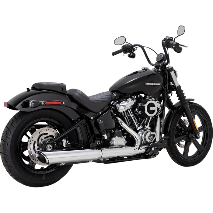 VANCE & HINES 1801-1896 16750 Twin Slash Slip-On Muffler chrome - softail