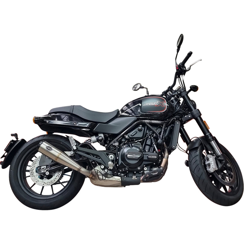 S&S CYCLE 1801-1809 550-1114 Grand National Slip-On Muffler - Brushed Stainless Steel - X™500