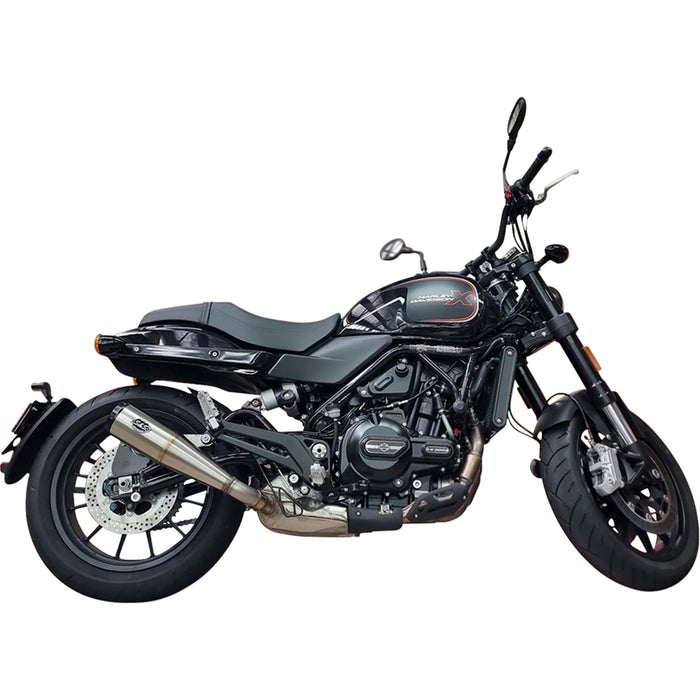 S&S CYCLE 1801-1809 550-1114 Grand National Slip-On Muffler - Brushed Stainless Steel - X™500