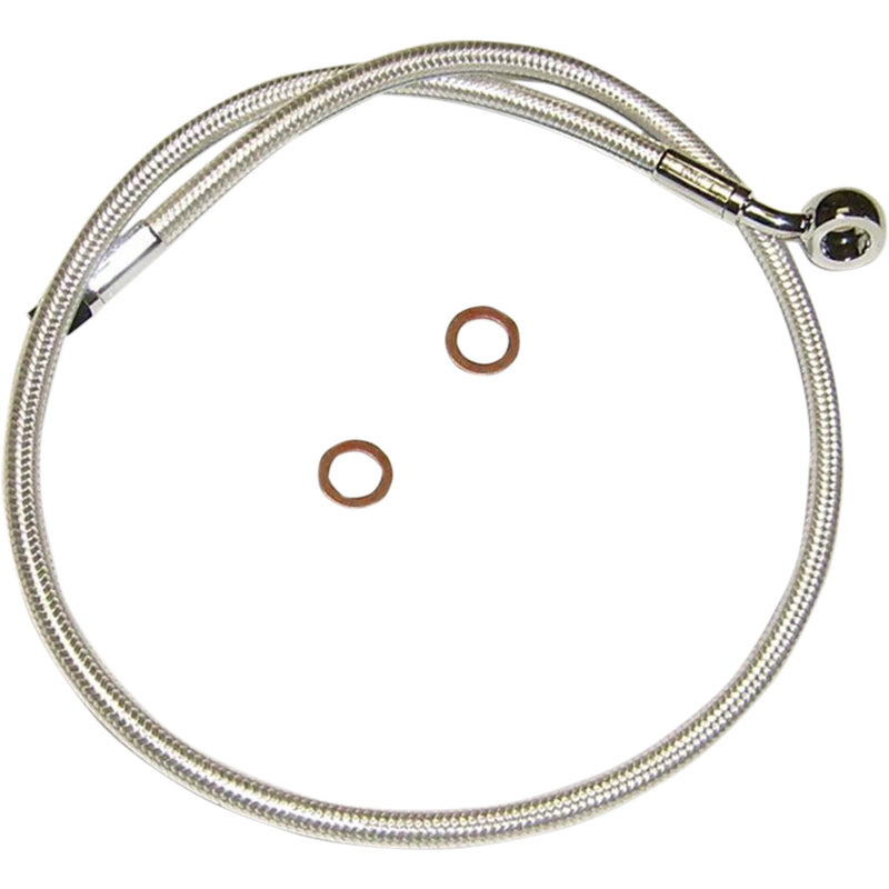 MAGNUM SHIELDING 1741-4056 AS37634 Alternate Length Designer Series ABS-Specific Front Brake Line Kit - 10 mm-Straight - 34" - Sterling Chromite II