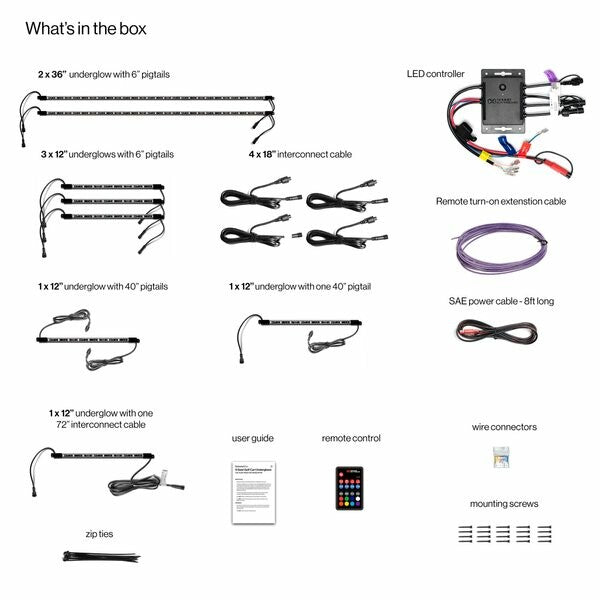 Ecoxgear 63-9256 SEI-LEDZ4UGLW1236 6 SEATER LED KIT W/ CONTROLLER