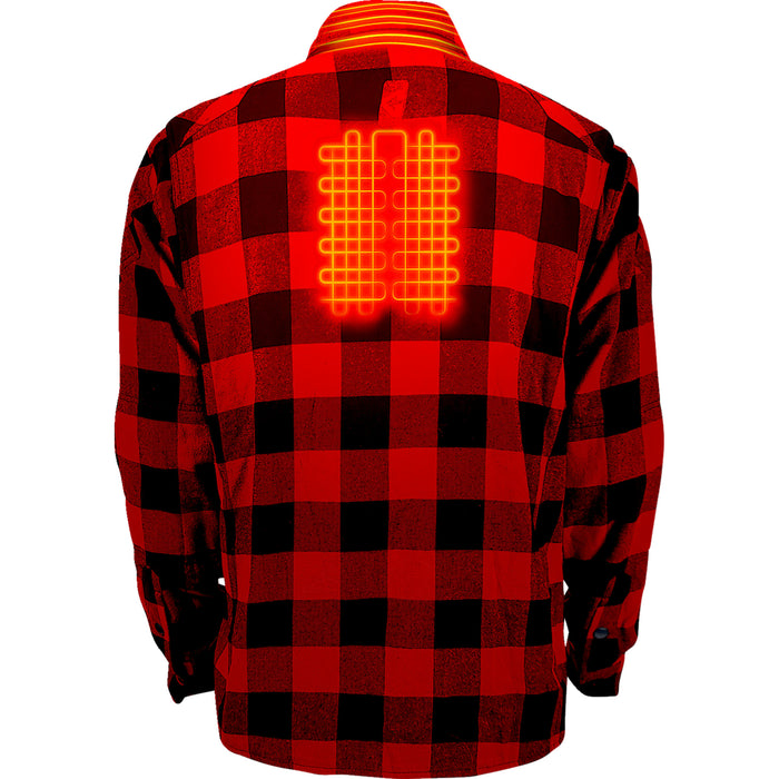 GERBING HEATED CLOTHING 7 V Battery Flannel Shirt Red/Black