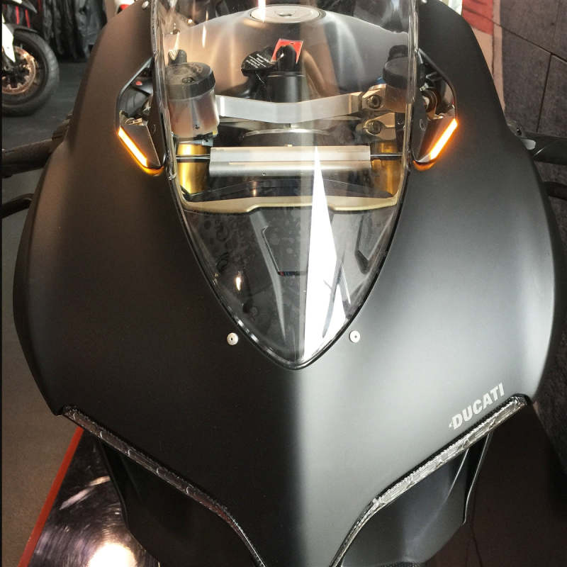 New Rage Cycles 899-MBO 13-15 Ducati 899 Panigale Mirror Block Off Turn Signals - Photo - Primary
