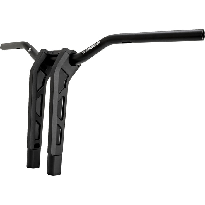 PERFORMANCE MACHINE (PM) 0602-1566 0208-2197M-SMB Phatbar & Riser Kit internal wiring/gauge mount holes - 11-1/2" - black ops