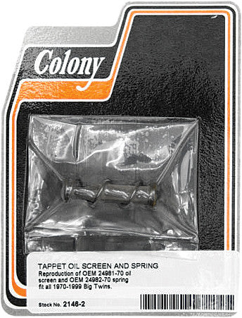Colony Machine 830-1104 2146-2 TAPPET OIL SCREEN/SPRING BIG TWIN 70-99