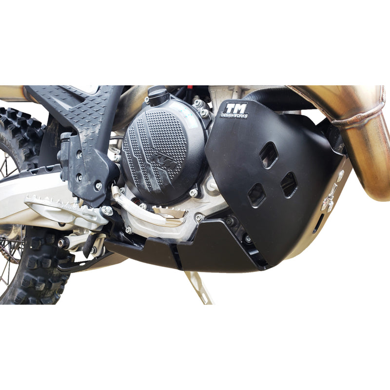 T.m. Designworks With Linkage Skid Plate - KHLG-362-BK For Gas Gas Dirt Bikes 2023-2025 | KTM 250 Factory Edition / SX-F 250 / XC-F 350 2022-2025