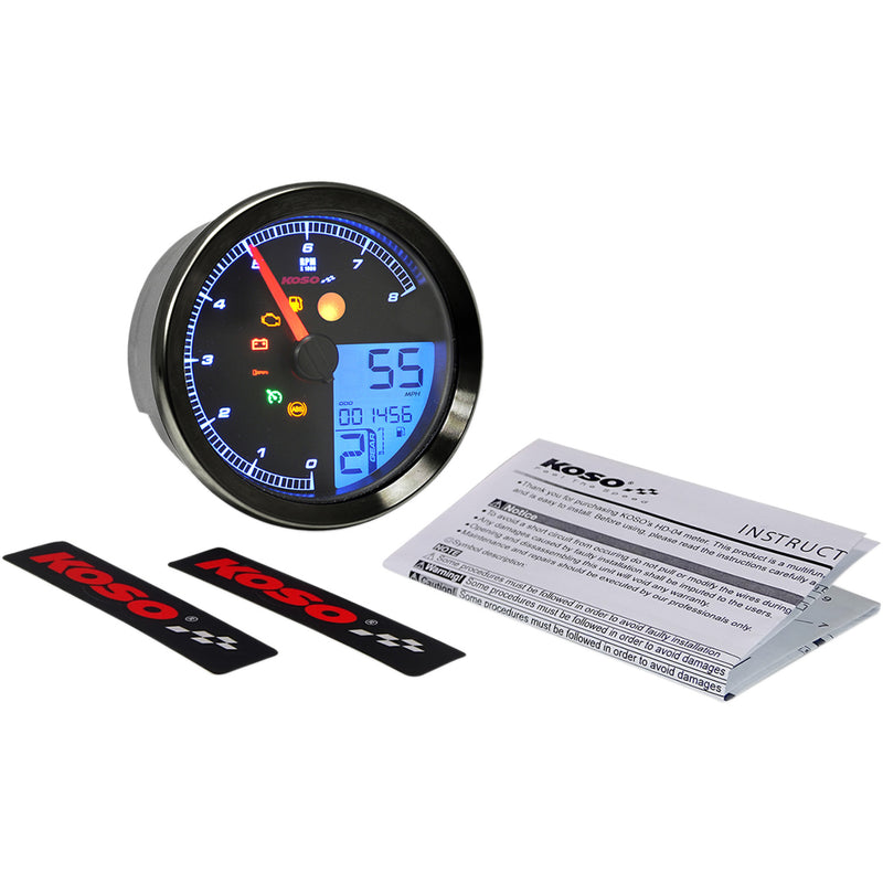 Koso North America HD-04 Gauge - BA051211 For Harley 2004-2013