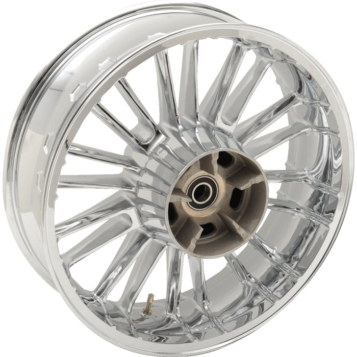 COASTAL MOTO 0202-2111 3D-ATL185CH Atlantic Precision Cast 3D Rear Wheel - Atlantic 3D - Single Disc/No ABS - Chrome - 18"x5.50" - '09+ FL