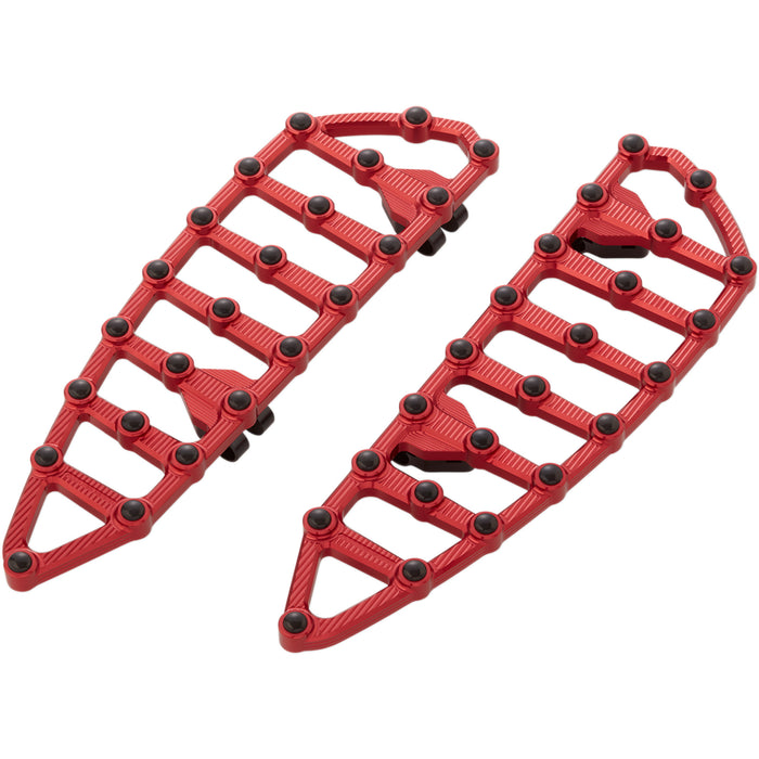 ARLEN NESS 1621-0944 06-893 MX Billet Floorboards - MX Driver Floorboards - Red