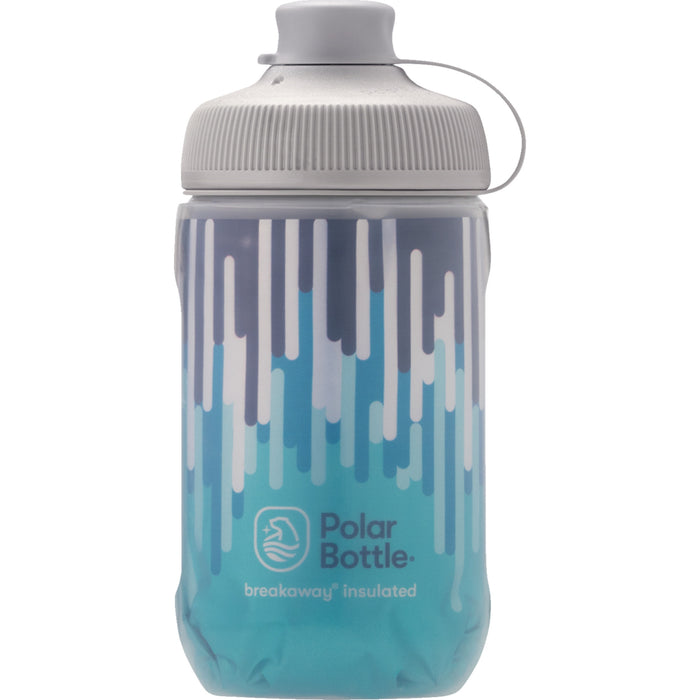 POLAR BOTTLE 4920-0041 INB12OZ08MG Insulated Muck Water Bottle Breakaway® Muck Insulated Bottle- Zipper - Slate Blue/Turquoise - 12 oz.