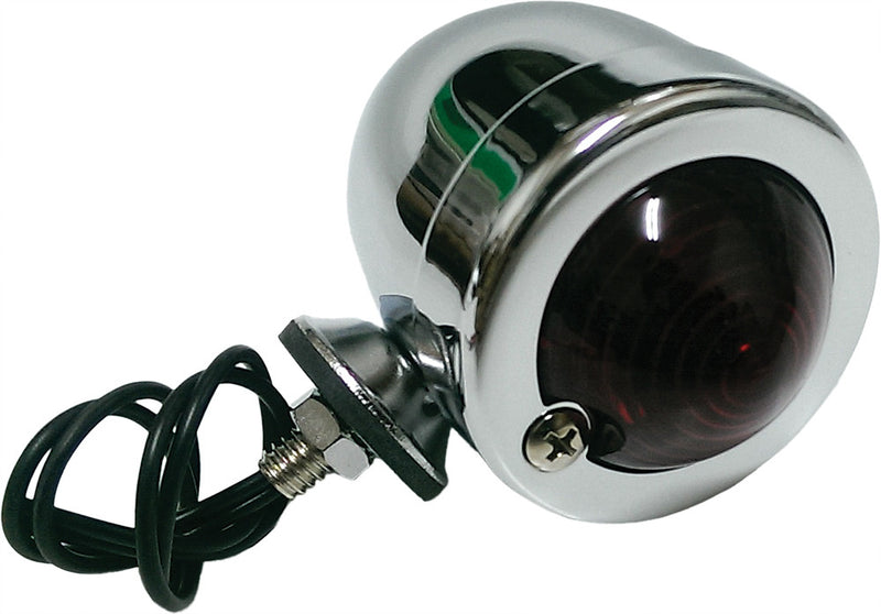 Harddrive 820-55500 201036 BULLET MARKER LIGHT CHROME RED LENS SINGLE FILAMENT