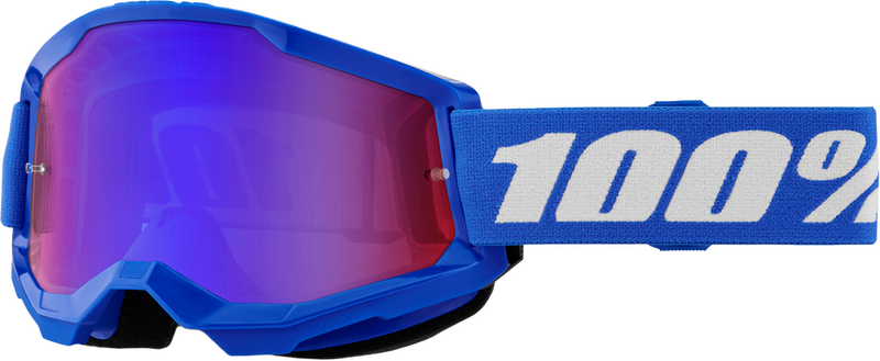 100% 610-5234 50028-00014 STRATA 2 GOGGLE BLUE MIRROR RED/BLUE LENS