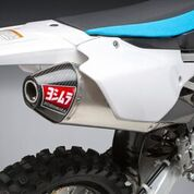 Yoshimura RS-4 Header Canister END CAP Exhaust Slip-ON SS-AL-CF - 231022D320 Yamaha YZ 250 2019-2024