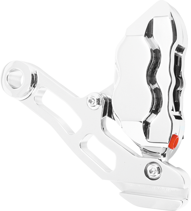 Hawg Halters Inc 4 Pist Rear Caliper Kit Chrome ST - RKSTCC500 For Harley Softail 1987-1999
