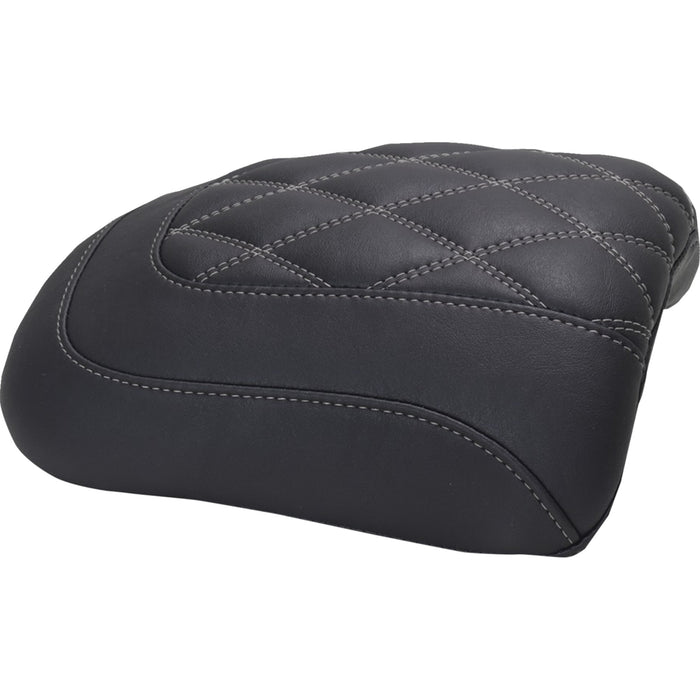 MUSTANG 0801-2112 88611GM Padded Passenger Seat Cowl double diamond - gunmetal stitch - flt/flh '23-'25